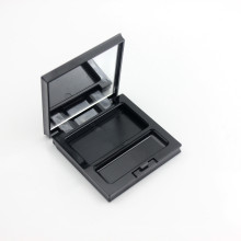 7g novo design Paleta de sombra de olho de plástico preto Black Paleta vazia recipiente personalizado com espelho para embalagens cosméticas